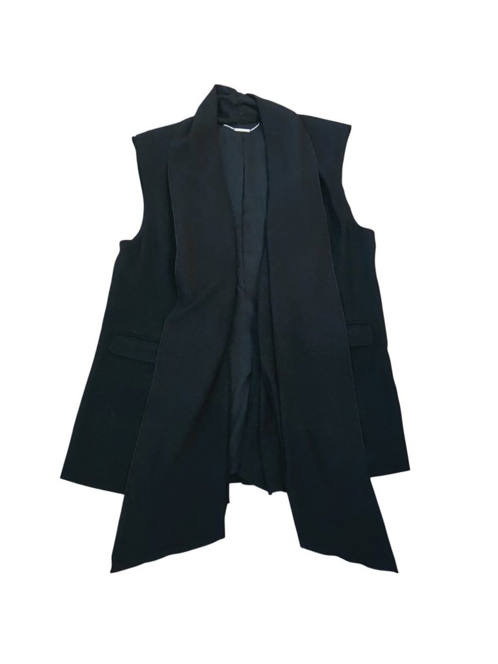 Chico's 1 Black Label Sleeveless Open Cardigan Top 8 10